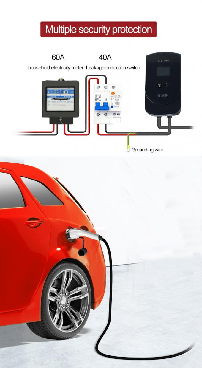 11KW Smart EV Charging Station SAE J1772 Level 1 Charger