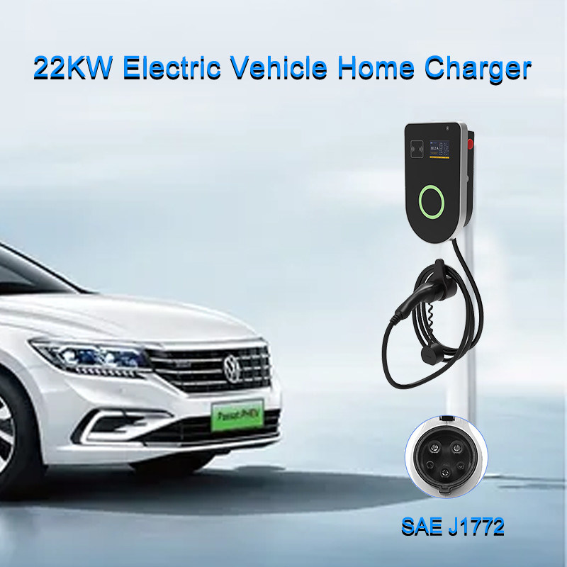 SAE J1772 Electric Vehicle Home Charger 3 Phase 22KW EV Charging Station