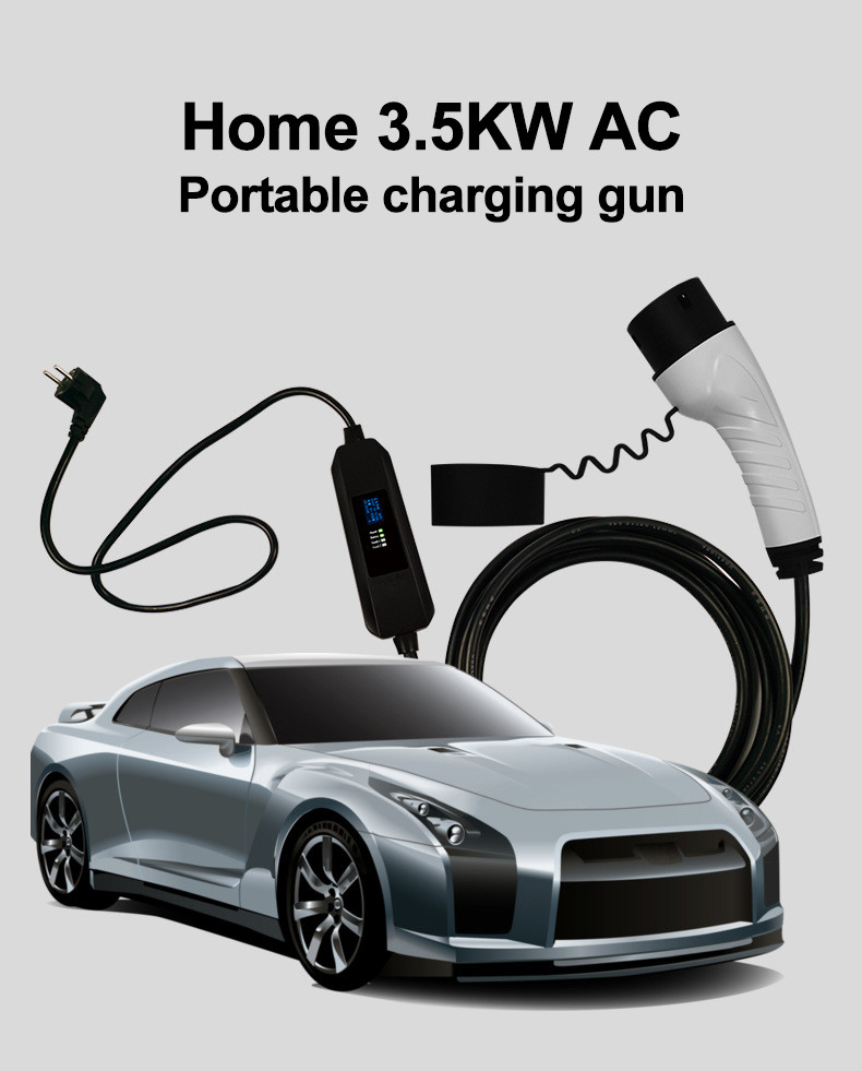 3.5KW 16A Portable AC EV Charger 50Hz 